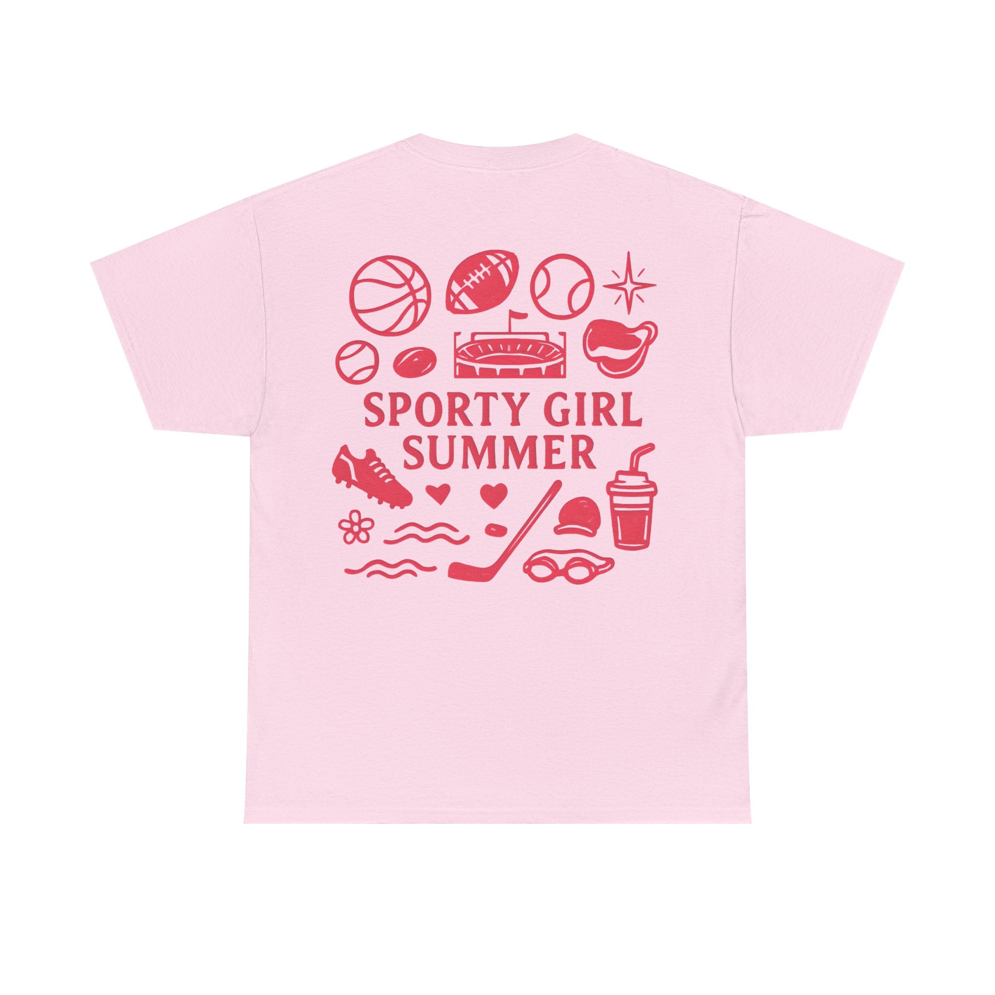 Sporty Girl Summer | Game Day Girl Unisex Heavy Cotton Tee, Summer Vibes, Casual T-Shirt, Sports Fan Apparel, Multiple Colours Available