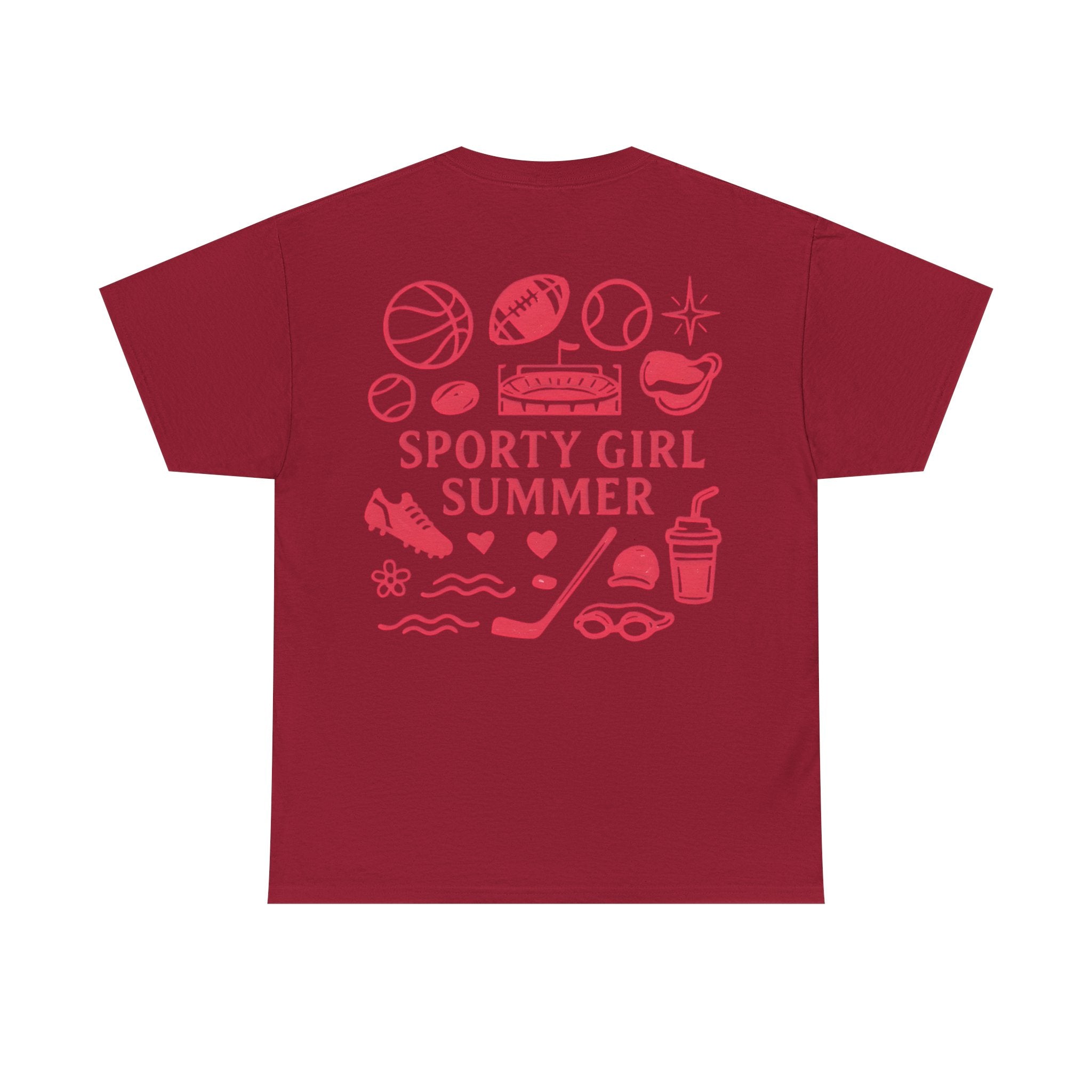 Sporty Girl Summer | Game Day Girl Unisex Heavy Cotton Tee, Summer Vibes, Casual T-Shirt, Sports Fan Apparel, Multiple Colours Available