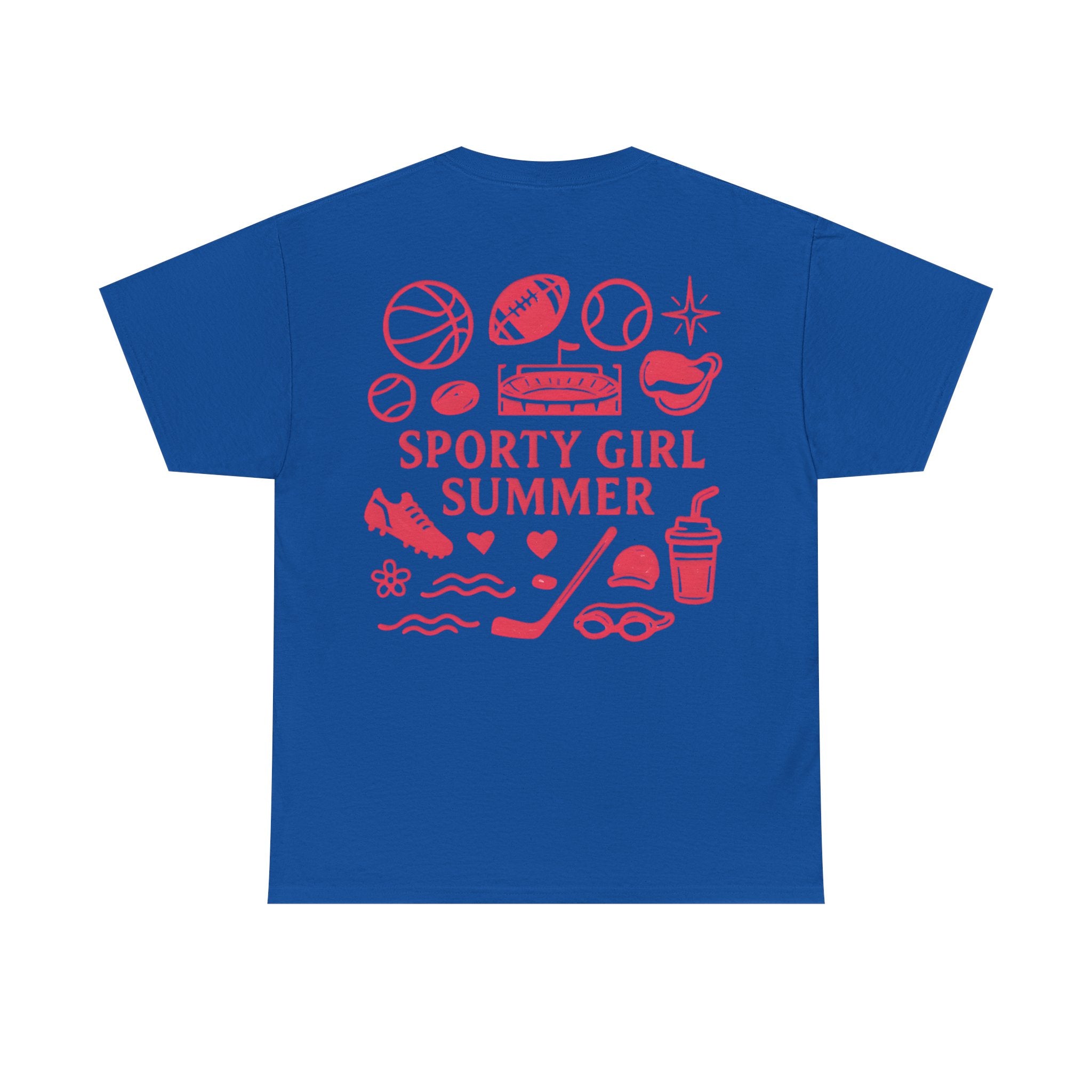Sporty Girl Summer | Game Day Girl Unisex Heavy Cotton Tee, Summer Vibes, Casual T-Shirt, Sports Fan Apparel, Multiple Colours Available