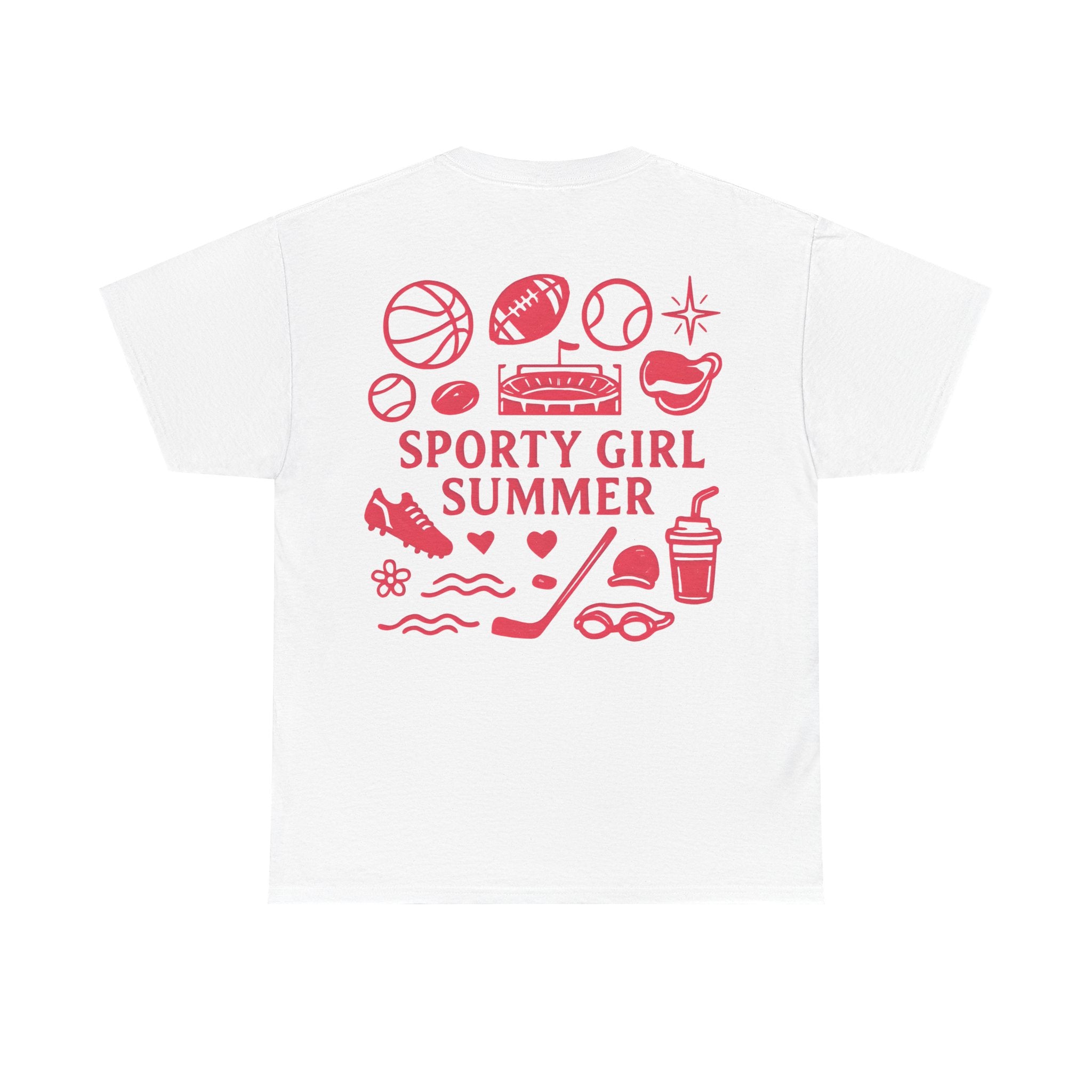 Sporty Girl Summer | Game Day Girl Unisex Heavy Cotton Tee, Summer Vibes, Casual T-Shirt, Sports Fan Apparel, Multiple Colours Available