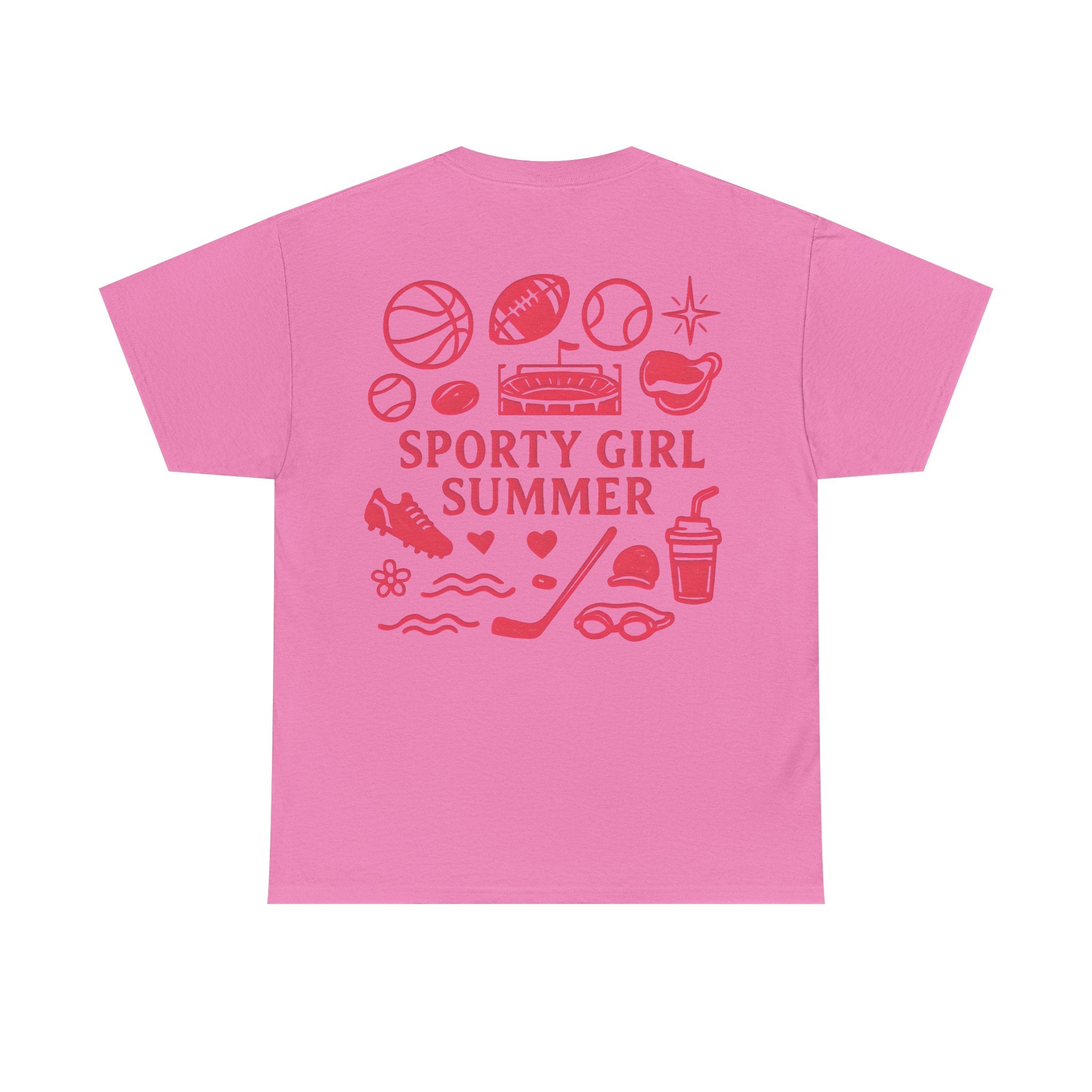 Sporty Girl Summer | Game Day Girl Unisex Heavy Cotton Tee, Summer Vibes, Casual T-Shirt, Sports Fan Apparel, Multiple Colours Available