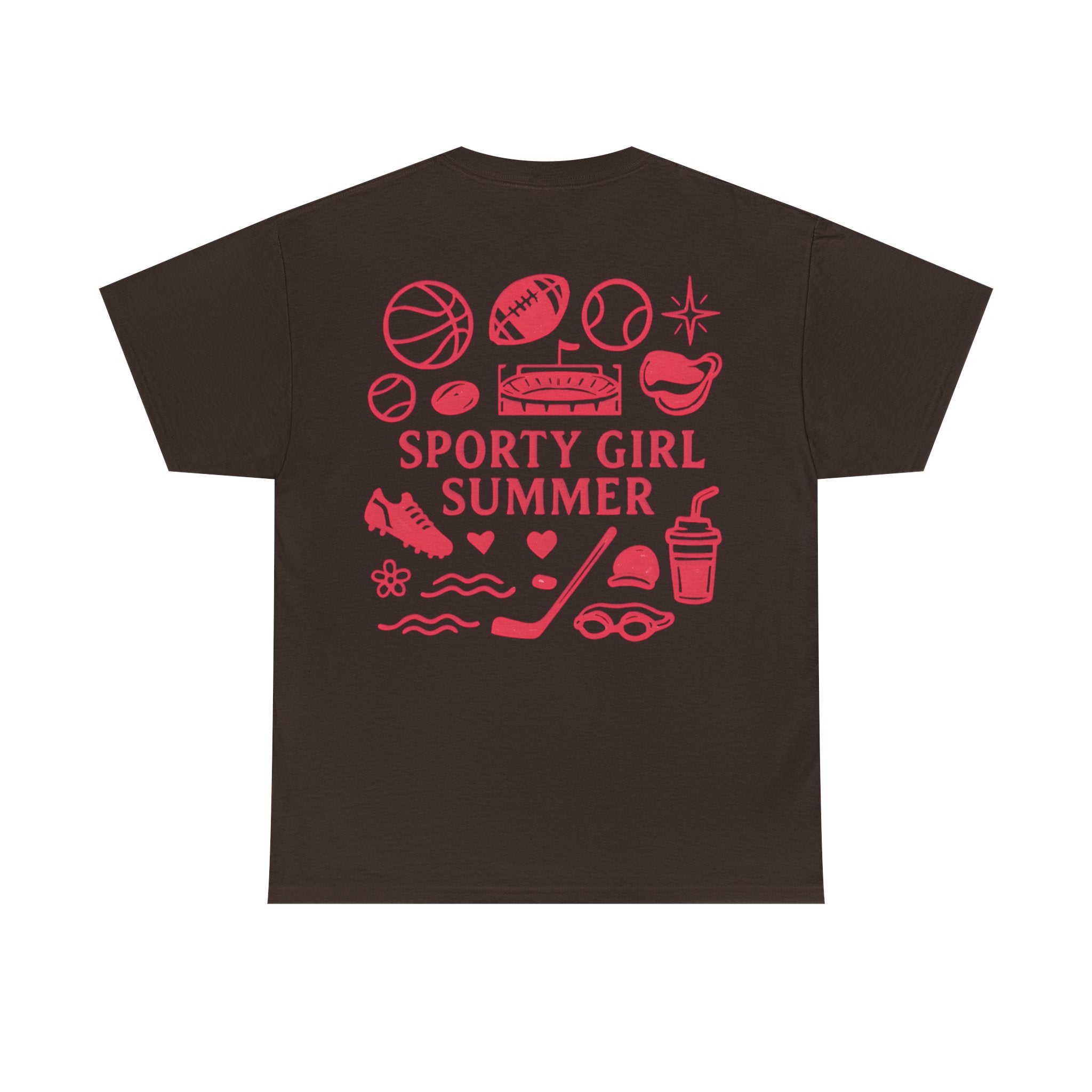 Sporty Girl Summer | Game Day Girl Unisex Heavy Cotton Tee, Summer Vibes, Casual T-Shirt, Sports Fan Apparel, Multiple Colours Available