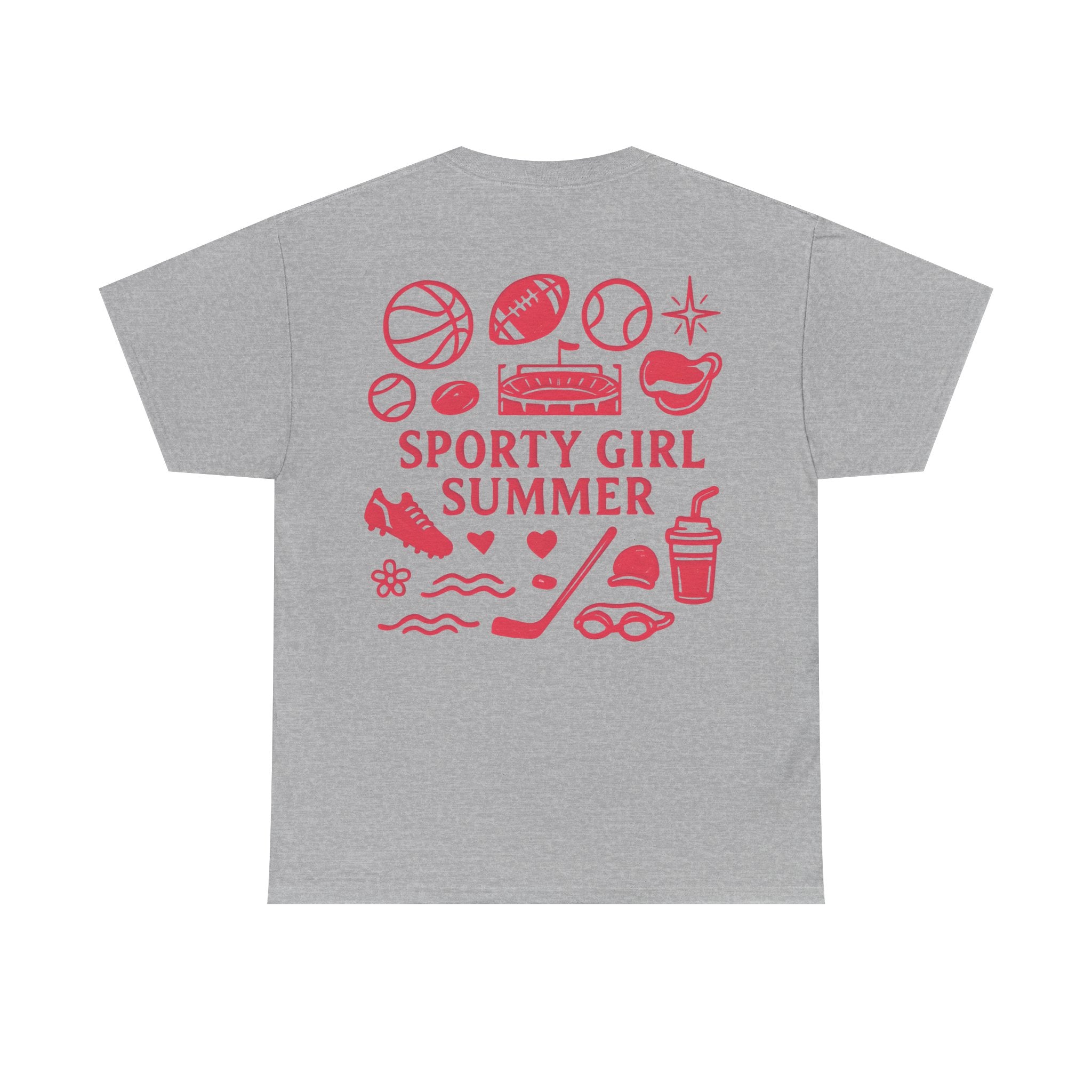 Sporty Girl Summer | Game Day Girl Unisex Heavy Cotton Tee, Summer Vibes, Casual T-Shirt, Sports Fan Apparel, Multiple Colours Available