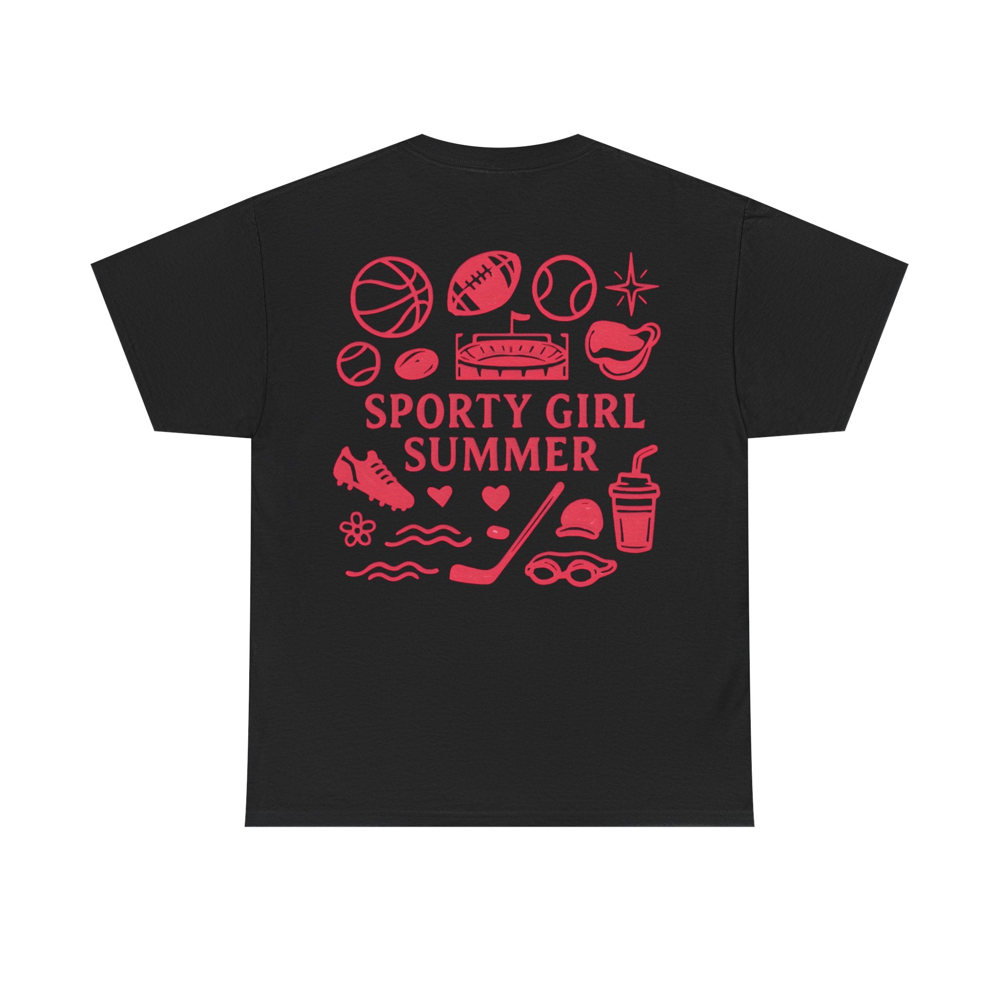 Sporty Girl Summer | Game Day Girl Unisex Heavy Cotton Tee, Summer Vibes, Casual T-Shirt, Sports Fan Apparel, Multiple Colours Available