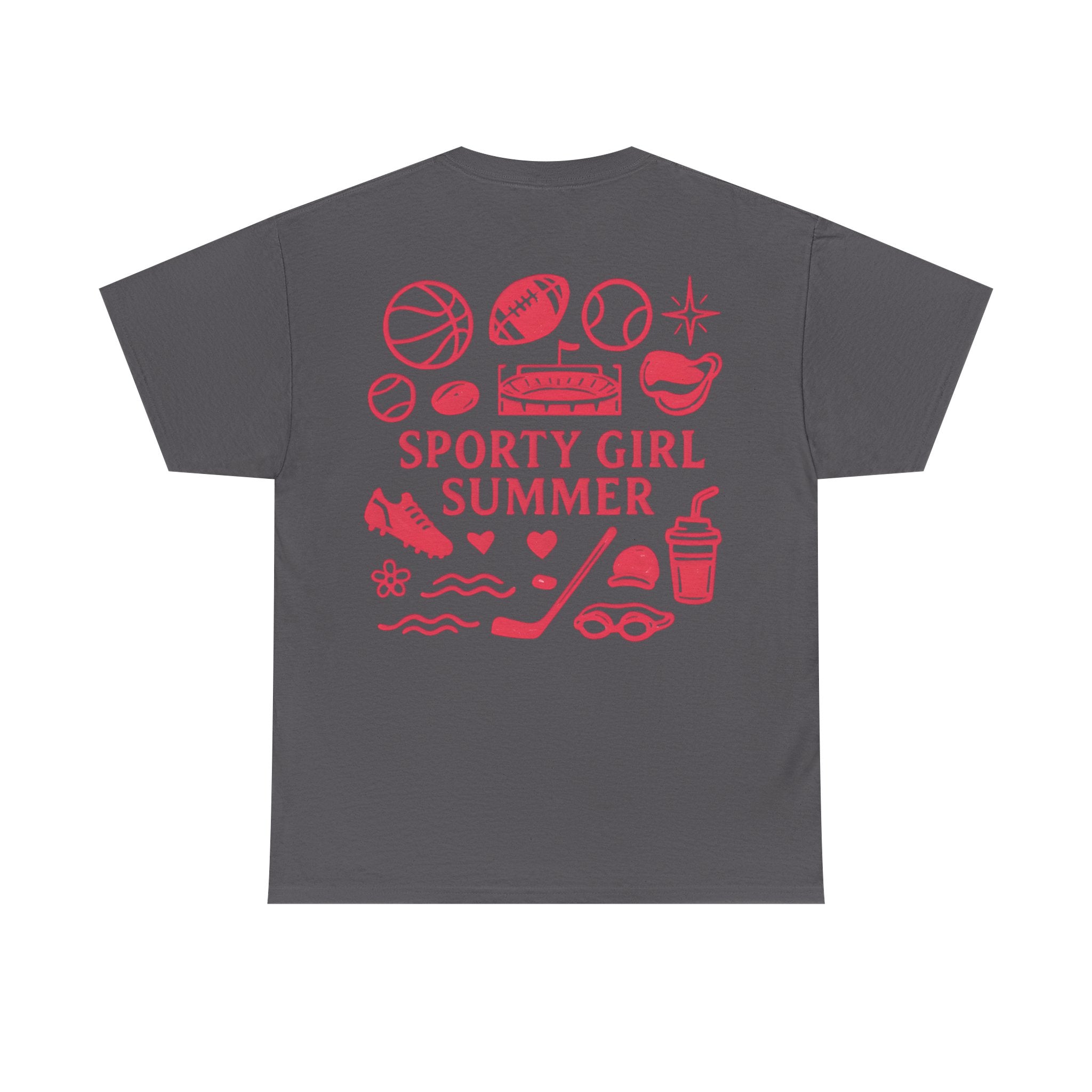 Sporty Girl Summer | Game Day Girl Unisex Heavy Cotton Tee, Summer Vibes, Casual T-Shirt, Sports Fan Apparel, Multiple Colours Available