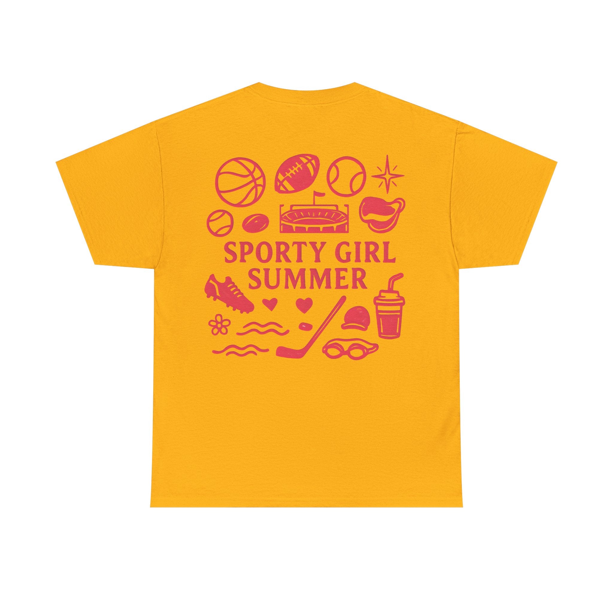 Sporty Girl Summer | Game Day Girl Unisex Heavy Cotton Tee, Summer Vibes, Casual T-Shirt, Sports Fan Apparel, Multiple Colours Available