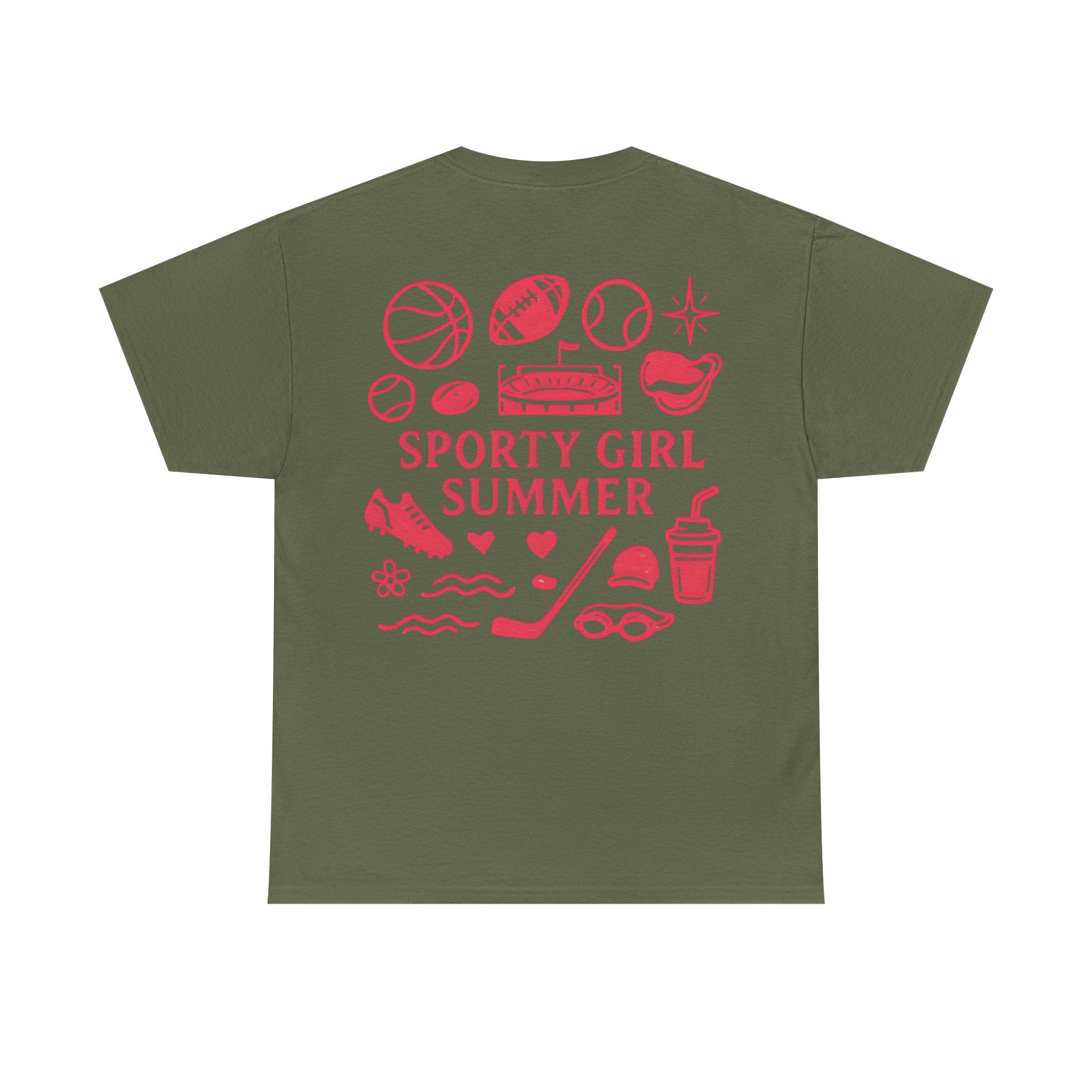 Sporty Girl Summer | Game Day Girl Unisex Heavy Cotton Tee, Summer Vibes, Casual T-Shirt, Sports Fan Apparel, Multiple Colours Available